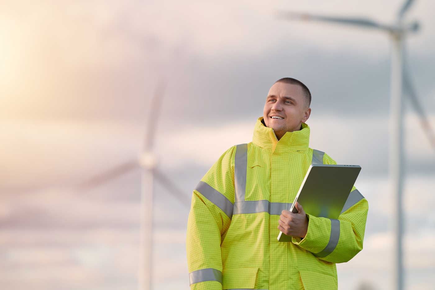 Engineer with Wind Turbines